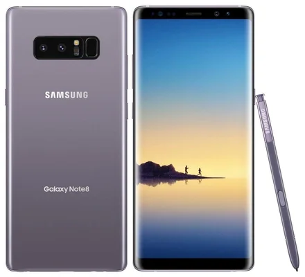 Samsung Galaxy Note 8 : vues avant et arrière avec le S Pen.