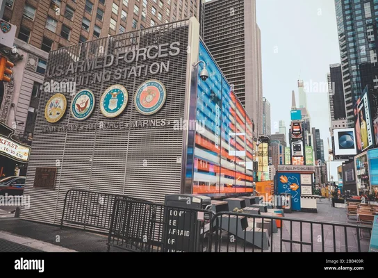 Centre de recrutement des forces armées américaines à Times Square, New York.