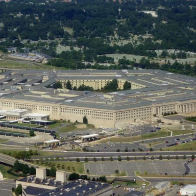 Vue aérienne du Pentagone, siège du département de la Défense des États-Unis.