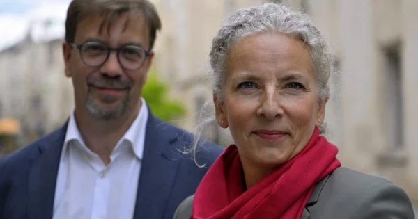 Delphine Batho lors d'un déplacement à Nancy, affichant sa candidature à la présidentielle 2027.