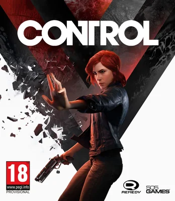Affiche promotionnelle de Control avec la protagoniste utilisant ses pouvoirs télékinétiques.