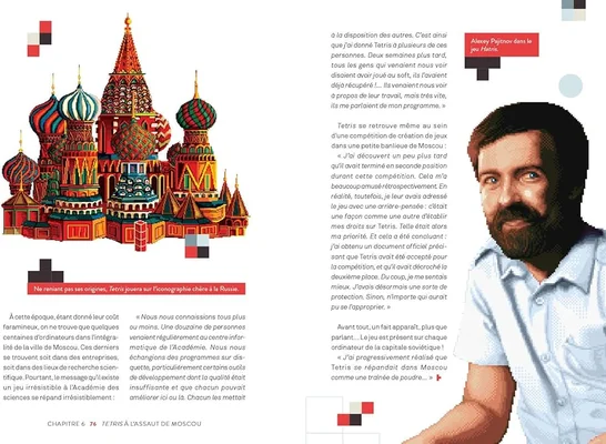 Page du livre « Alexey Pajitnov : l'incroyable histoire du créateur de Tetris »