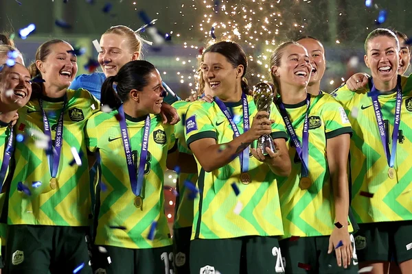 Les Matildas célébrant leur victoire dans la FIFA Series 2026.