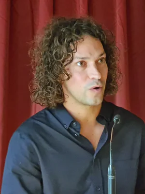 Pierre Ducrozet lors d'une intervention publique.