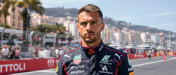Pierre Gasly sur la grille de départ du Grand Prix de Monaco.