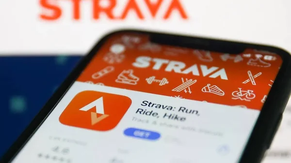 Page de l'application Strava sur l'App Store.