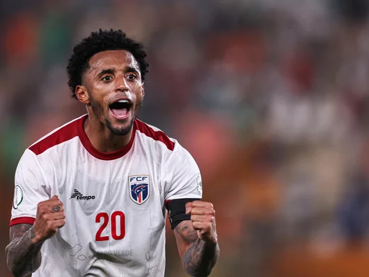 Un joueur du Cap-Vert célèbre après un match de la Coupe du monde 2026.