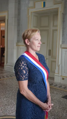 Véronique Riotton, députée de Haute-Savoie, lors d'une visite ministérielle en août 2025.