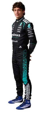 Kimi Antonelli en tenue officielle Mercedes-AMG Petronas F1.