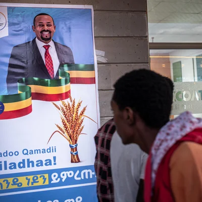 Affiche de campagne d'Abiy Ahmed pour les législatives.