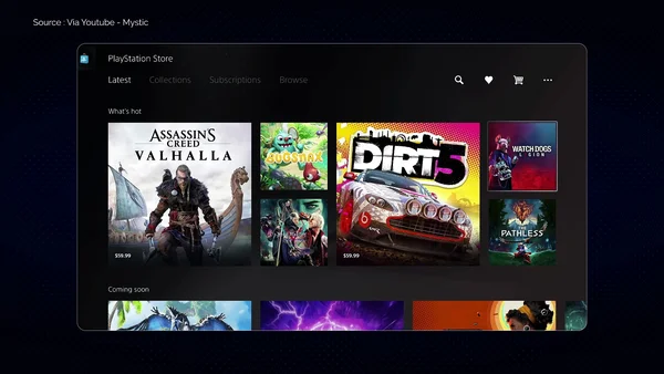 Le PlayStation Store : vitrine du jeu dématérialisé, concurrent direct du disque physique.