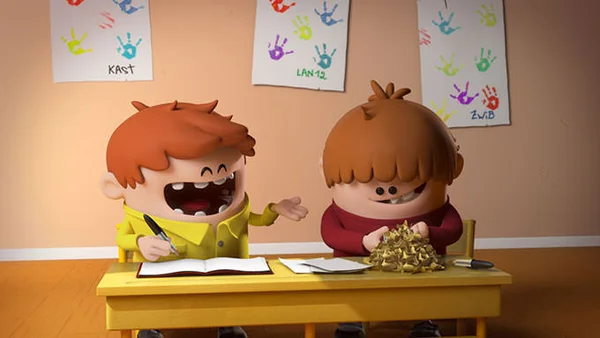 Extrait d'une animation éducative produite par Supamonks.