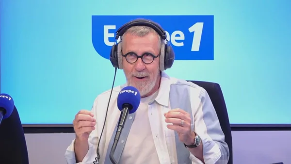 Jamy Gourmaud en studio à Europe 1.