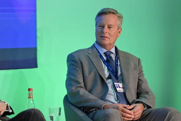 Christopher Mowry, ancien PDG de General Fusion, lors d'un événement de l'AIEA à la COP28 à Dubaï.