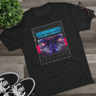 Neuromancien | Couverture du livre première édition | Cyberpunk | William Gibson | T-shirt ras du cou unisexe en mélange tricolore - Etsy France