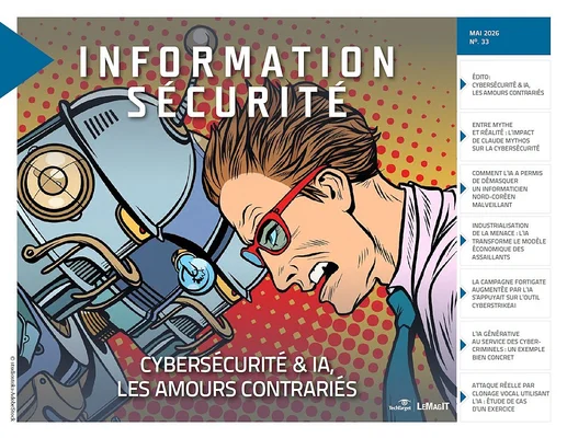 Couverture du magazine LeMagIT consacrée à la sécurité de l'information.