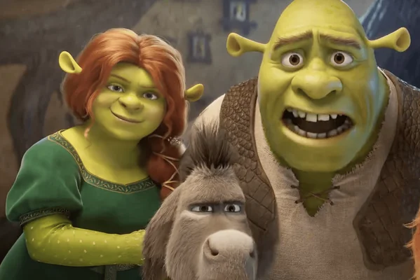 Fiona, Shrek et l'Âne dans un extrait promotionnel.