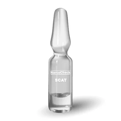 Ampoule de test d'identification des cathinones de synthèse.