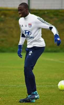 Ferland Mendy à l’entraînement avec l’Olympique Lyonnais en 2017.