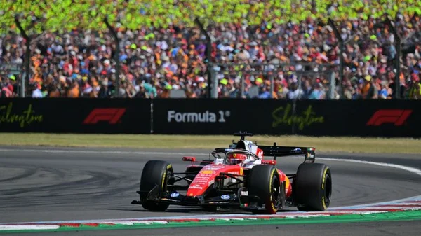 Charles Leclerc en course lors du Grand Prix de Grande-Bretagne à Silverstone.