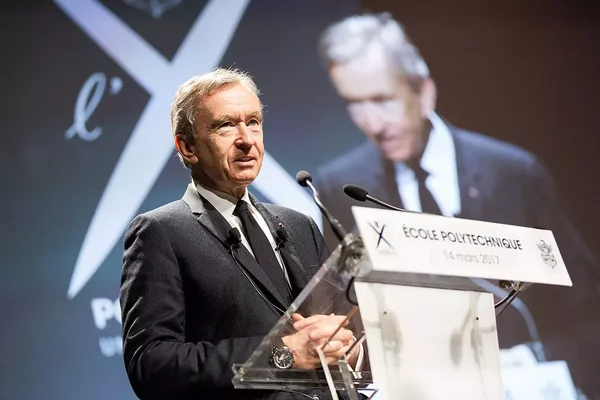 Bernard Arnault lors d'un événement à l'École polytechnique le 14 mars 2017.