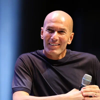 Zinédine Zidane lors d'une interview après sa nomination.