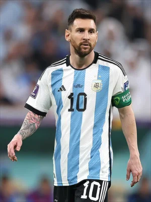 Lionel Messi sous le maillot argentin lors du Mondial 2022.