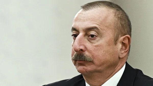 Portrait du président azerbaïdjanais Ilham Aliev.
