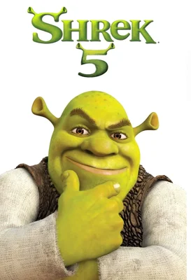 Affiche de Shrek 5 avec Shrek en pose.