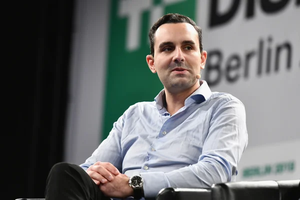 Alan Mamedi, PDG de Truecaller, lors du TechCrunch Disrupt Berlin 2018.