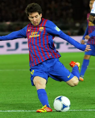 Lionel Messi sous les couleurs du FC Barcelone, en action lors d'un match.
