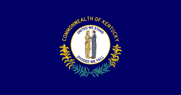 Drapeau du Commonwealth du Kentucky, arborant son sceau et sa devise.