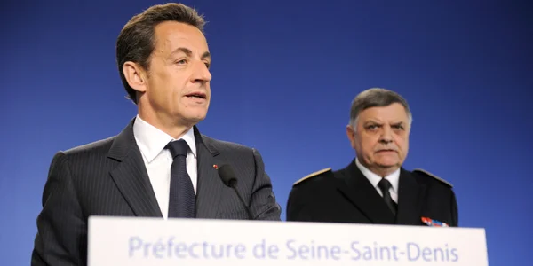 Nicolas Sarkozy à la préfecture de Seine-Saint-Denis, où Christian Lambert fut préfet.