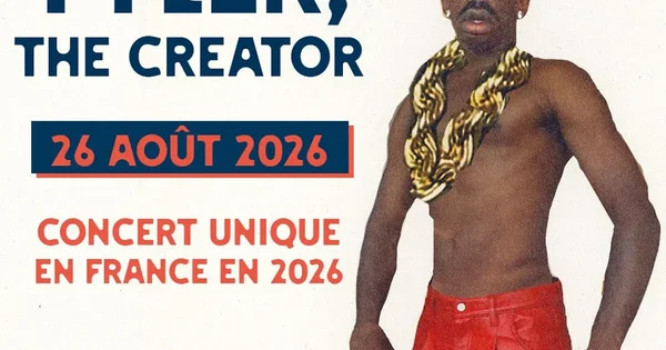 Affiche promotionnelle pour Tyler, The Creator à Rock en Seine, le 26 août 2026.