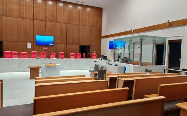 Une salle d'audience du palais de justice de Nantes.
