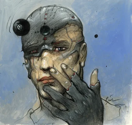 Personnage cyborg imaginé par Enki Bilal.