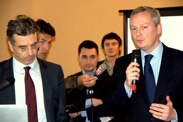 Bruno Le Maire et Dominique Reynié lors d'un événement de la Fondation pour l'innovation politique.