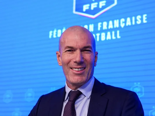 Zinédine Zidane, ému, lors de l'annonce de son rêve de devenir sélectionneur.
