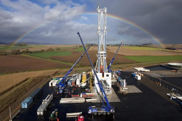 Premier forage géothermique du projet Lithium de France à Schwabwiller (Bas-Rhin).