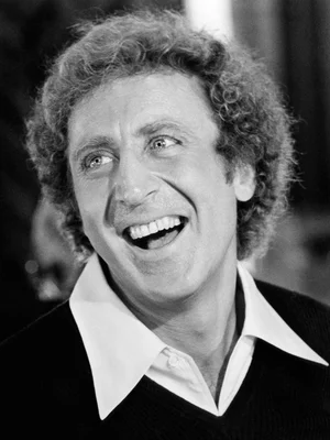 Portrait de Gene Wilder en noir et blanc.