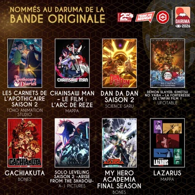 Nommés pour le Daruma de la Bande Originale lors des Daruma Awards à Japan Expo.