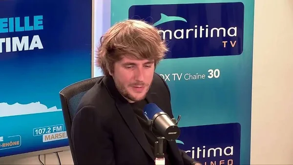Le président du Delta Festival, accusé de violences sexuelles, lors d'une interview sur Maritima TV.