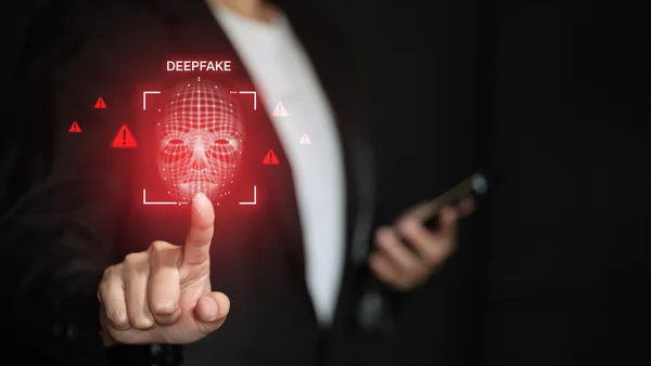 Illustration conceptuelle de la détection de deepfake par intelligence artificielle