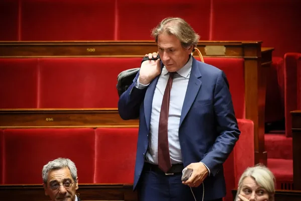 Le député socialiste Jérôme Guedj dans l'hémicycle de l'Assemblée nationale.