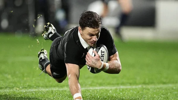 Beauden Barrett en action avec les All Blacks.