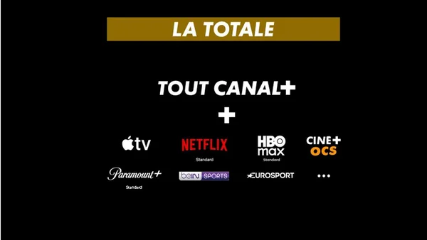 Graphique de l'offre La Totale de Canal+ regroupant plusieurs services de streaming.
