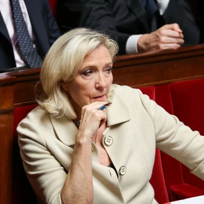 Marine Le Pen lors de son procès en appel à Paris.