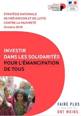 Affiche de la Stratégie nationale de prévention et de lutte contre la pauvreté.