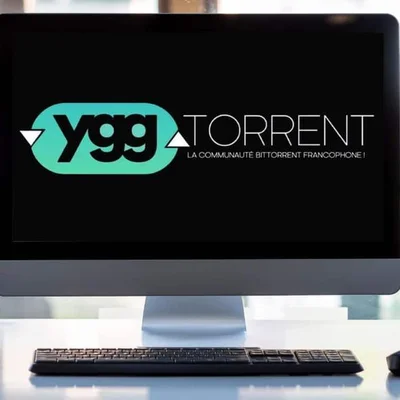 Le logo de YggTorrent affiché sur un écran d'ordinateur.