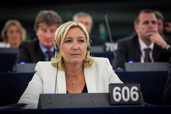 Marine Le Pen au Parlement européen de Strasbourg, le 1er juillet 2014.
